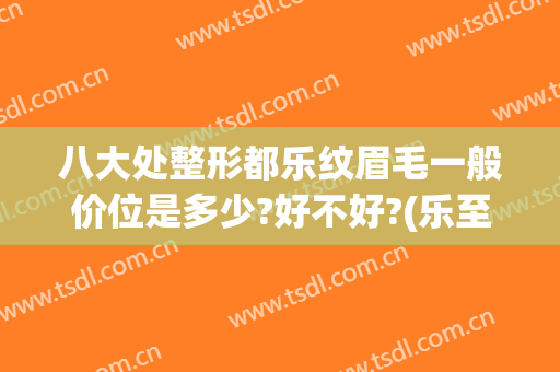 八大处整形都乐纹眉毛一般价位是多少?好不好?(乐至纹眉哪家好些)