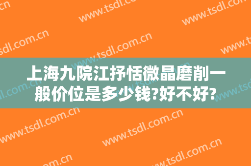上海九院江抒恬微晶磨削一般价位是多少钱?好不好?