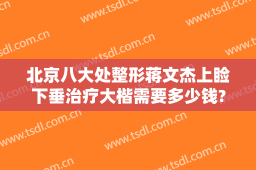 北京八大处整形蒋文杰上睑下垂治疗大楷需要多少钱?靠谱吗?