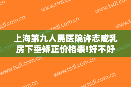上海第九人民医院许志成乳房下垂矫正价格表!好不好?
