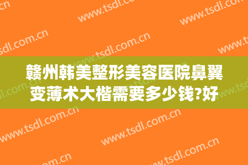 赣州韩美整形美容医院鼻翼变薄术大楷需要多少钱?好不好?(重庆鼻整形需要多少钱)