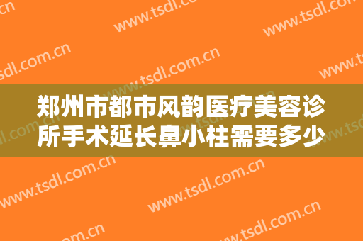 郑州市都市风韵医疗美容诊所手术延长鼻小柱需要多少费用?有哪些优势?
