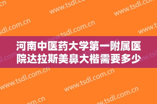 河南中医药大学第一附属医院达拉斯美鼻大楷需要多少钱?多长时间恢复?