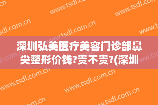 深圳弘美医疗美容门诊部鼻尖整形价钱?贵不贵?(深圳医疗美容整形正规医院排行榜)