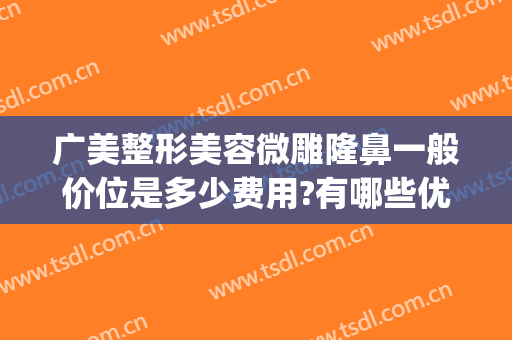广美整形美容微雕隆鼻一般价位是多少费用?有哪些优势?(广州十大微整医美培训机构)