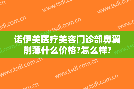 诺伊美医疗美容门诊部鼻翼削薄什么价格?怎么样?