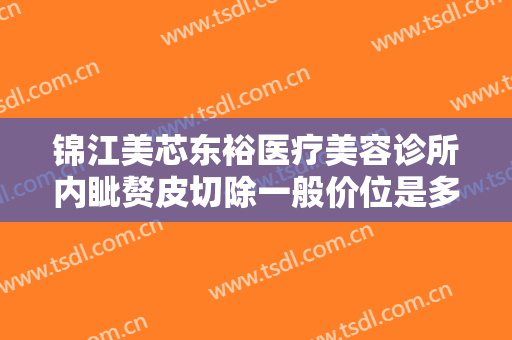 锦江美芯东裕医疗美容诊所内眦赘皮切除一般价位是多少?贵不贵?