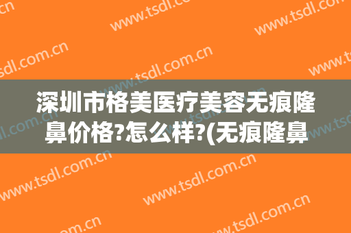 深圳市格美医疗美容无痕隆鼻价格?怎么样?(无痕隆鼻价钱)