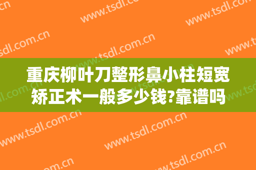 重庆柳叶刀整形鼻小柱短宽矫正术一般多少钱?靠谱吗?(重庆整形医院鼻子)