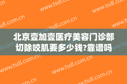 北京壹加壹医疗美容门诊部切除咬肌要多少钱?靠谱吗?(壹美整形医院是连锁的吗)
