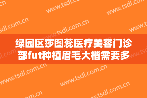 绿园区莎图蕊医疗美容门诊部fut种植眉毛大楷需要多少费用?贵不贵?