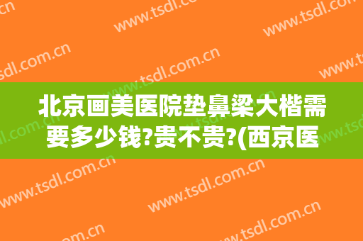 北京画美医院垫鼻梁大楷需要多少钱?贵不贵?(西京医院垫鼻梁多少钱)