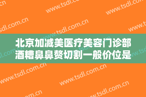 北京加减美医疗美容门诊部酒糟鼻鼻赘切割一般价位是多少钱?怎么样?