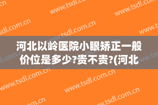 河北以岭医院小眼矫正一般价位是多少?贵不贵?(河北以岭医院医疗美容怎么样)