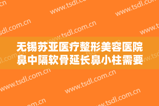 无锡苏亚医疗整形美容医院鼻中隔软骨延长鼻小柱需要多少费用?好不好?