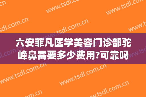 六安菲凡医学美容门诊部驼峰鼻需要多少费用?可靠吗?(六安菲凡医疗美容怎么咨询)