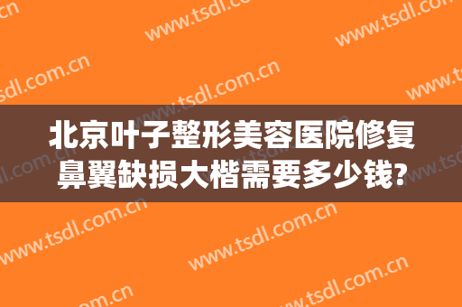 北京叶子整形美容医院修复鼻翼缺损大楷需要多少钱?好不好?(鼻小柱修复大概多少钱?)