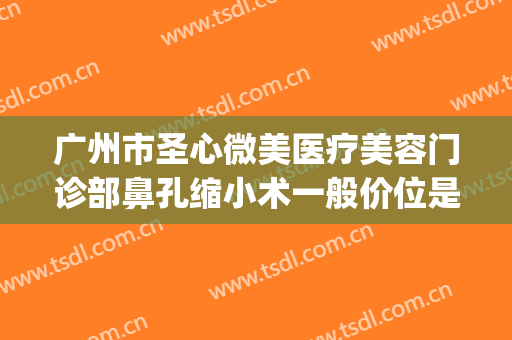 广州市圣心微美医疗美容门诊部鼻孔缩小术一般价位是多少?可靠吗?(广州圣美医疗整形电话)
