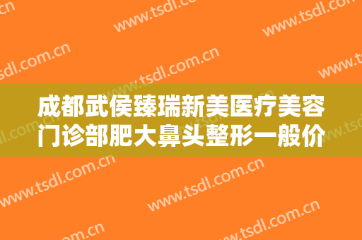 成都武侯臻瑞新美医疗美容门诊部肥大鼻头整形一般价位是多少钱?可靠吗?
