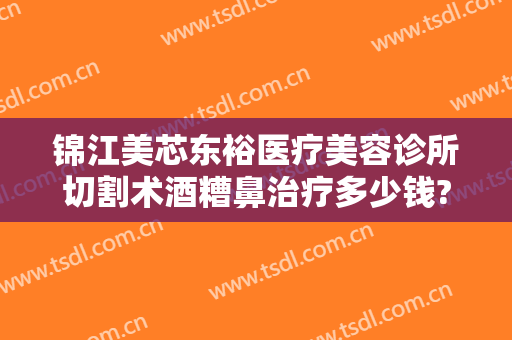 锦江美芯东裕医疗美容诊所切割术酒糟鼻治疗多少钱?多长时间恢复?