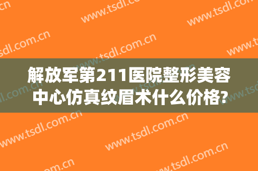 解放军第211医院整形美容中心仿真纹眉术什么价格?效果怎么样?(211整形医院美容科电话)