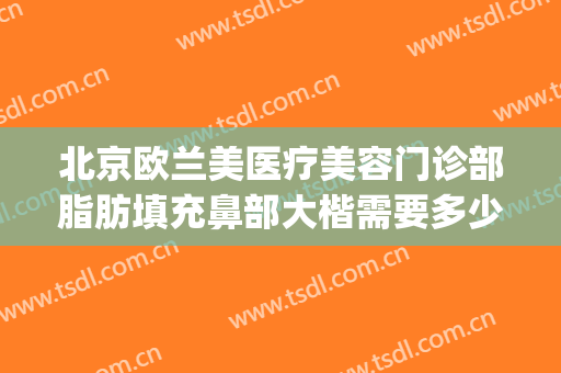 北京欧兰美医疗美容门诊部脂肪填充鼻部大楷需要多少费用?贵不贵?(欧兰美医疗整形医院)