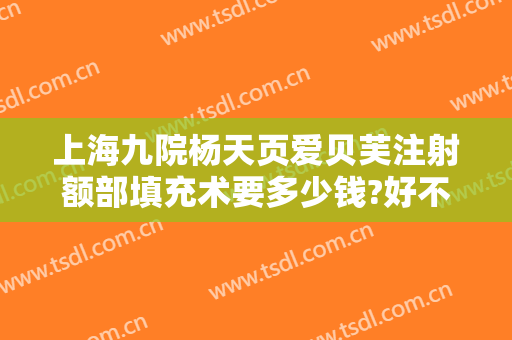 上海九院杨天页爱贝芙注射额部填充术要多少钱?好不好?