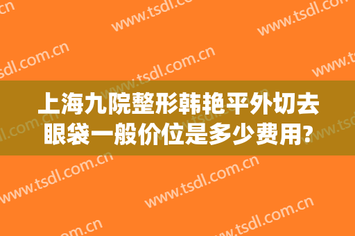 上海九院整形韩艳平外切去眼袋一般价位是多少费用?怎么样?(上海九院割眼袋价格)