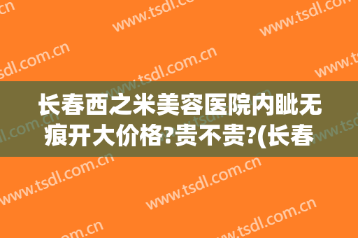 长春西之米美容医院内眦无痕开大价格?贵不贵?(长春西之米美容医院有限责任公司医生)