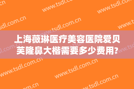 上海薇琳医疗美容医院爱贝芙隆鼻大楷需要多少费用?贵不贵?(上海薇琳美容整形医院)