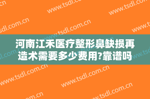 河南江禾医疗整形鼻缺损再造术需要多少费用?靠谱吗?