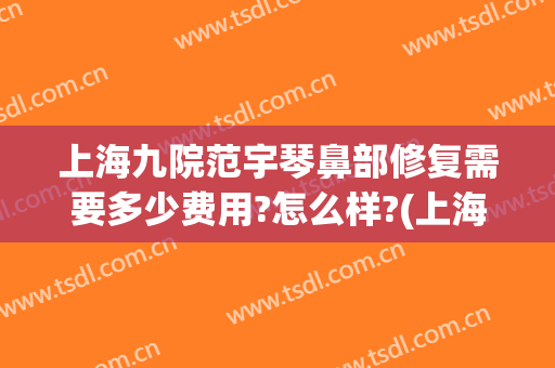 上海九院范宇琴鼻部修复需要多少费用?怎么样?(上海九院修复鼻子多少钱)