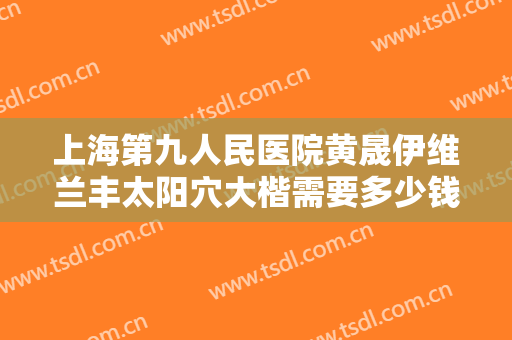 上海第九人民医院黄晟伊维兰丰太阳穴大楷需要多少钱?需要多久恢复?