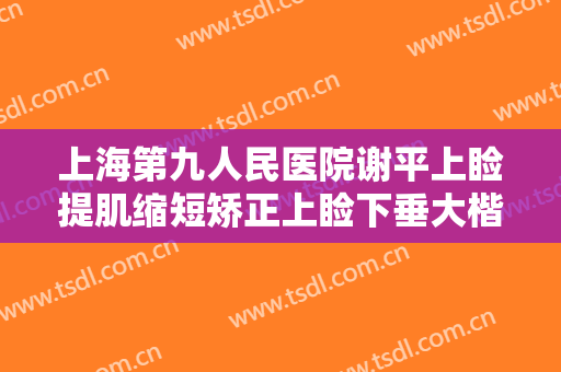 上海第九人民医院谢平上睑提肌缩短矫正上睑下垂大楷需要多少钱?有哪些优势?
