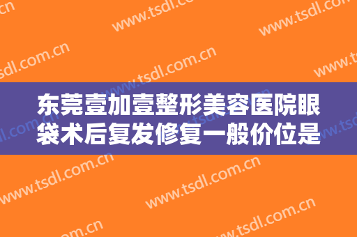 东莞壹加壹整形美容医院眼袋术后复发修复一般价位是多少钱?靠谱吗?