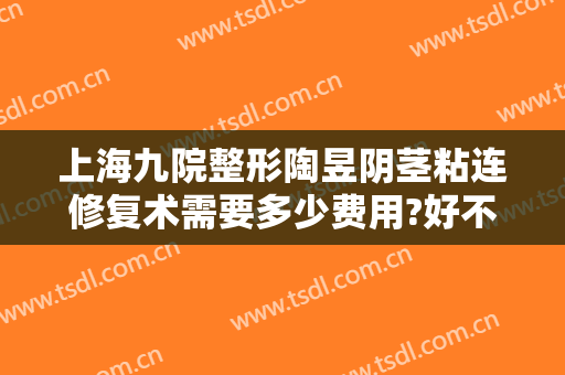 上海九院整形陶昱阴茎粘连修复术需要多少费用?好不好?