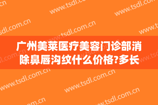 广州美莱医疗美容门诊部消除鼻唇沟纹什么价格?多长时间恢复?(医美去眼角纹多少钱)