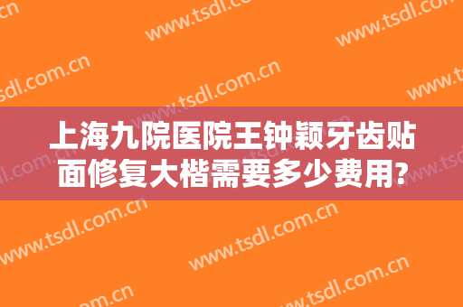 上海九院医院王钟颖牙齿贴面修复大楷需要多少费用?贵不贵?