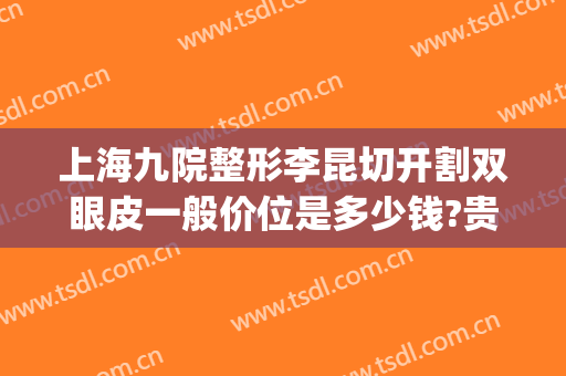 上海九院整形李昆切开割双眼皮一般价位是多少钱?贵不贵?(上海九院李华双眼皮做的怎么样)