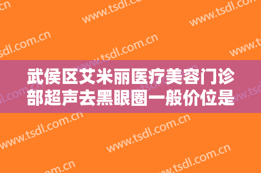 武侯区艾米丽医疗美容门诊部超声去黑眼圈一般价位是多少钱?贵不贵?