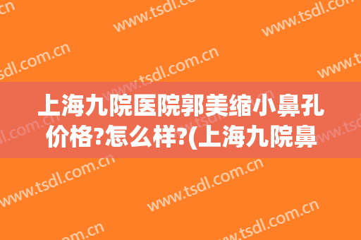 上海九院医院郭美缩小鼻孔价格?怎么样?(上海九院鼻头缩小多少钱)