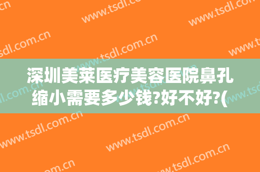 深圳美莱医疗美容医院鼻孔缩小需要多少钱?好不好?(鼻孔缩小整形要多少钱)