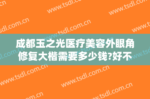 成都玉之光医疗美容外眼角修复大楷需要多少钱?好不好?(成都润美玉之光医疗美容怎么样)