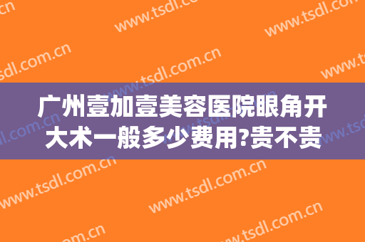 广州壹加壹美容医院眼角开大术一般多少费用?贵不贵?(佛山壹加医疗美容医院怎么样)