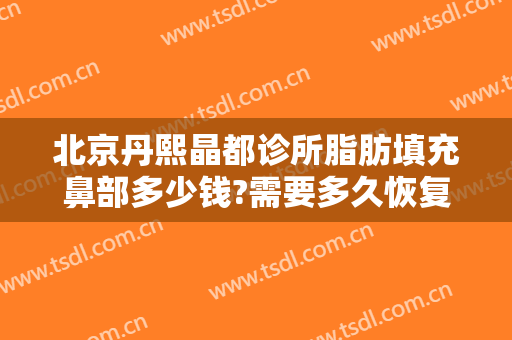 北京丹熙晶都诊所脂肪填充鼻部多少钱?需要多久恢复?