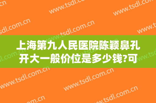 上海第九人民医院陈颖鼻孔开大一般价位是多少钱?可靠吗?(上海第九人民医院做鼻子)