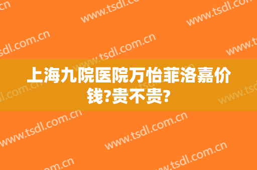 上海九院医院万怡菲洛嘉价钱?贵不贵?