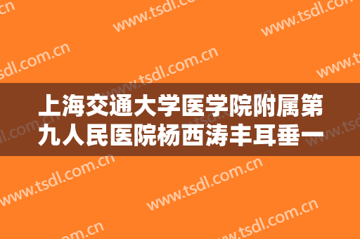 上海交通大学医学院附属第九人民医院杨西涛丰耳垂一般价位是多少?怎么样?
