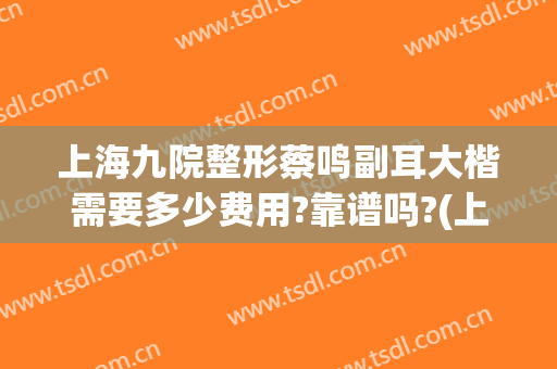 上海九院整形蔡鸣副耳大楷需要多少费用?靠谱吗?(上海九院小耳整形专家)