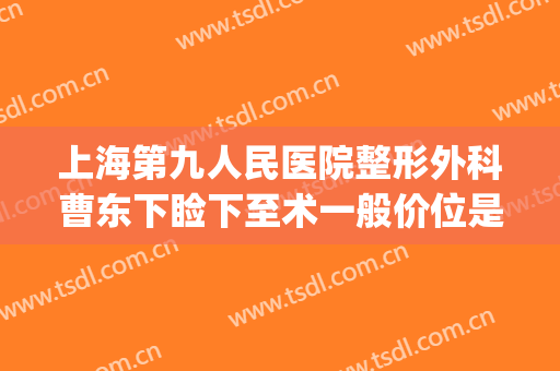上海第九人民医院整形外科曹东下睑下至术一般价位是多少?贵不贵?(上海九院上睑下垂手术多少钱)